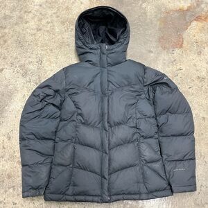 Columbia Omni-Shield Puffer Jacket Women’s Small Black Faded Streetwear Retro